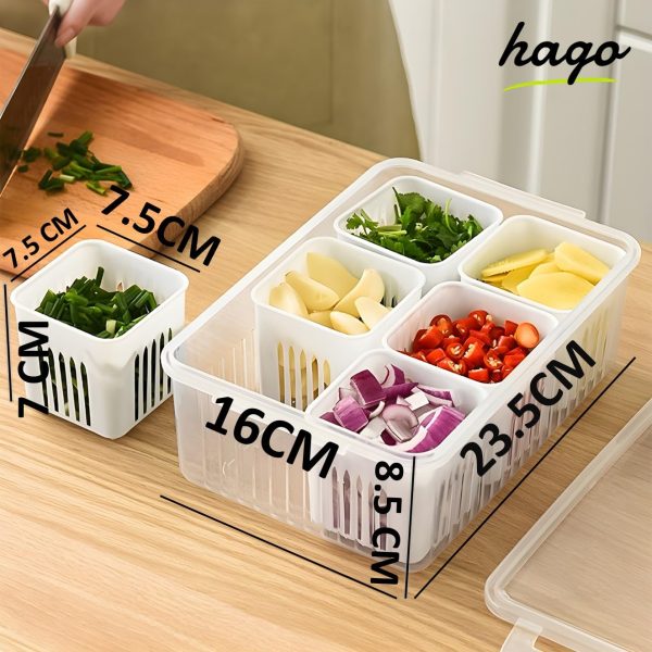 (১পিস) 6-In-1 Kitchen Storage Box - Image 3